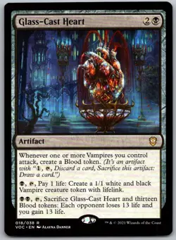 Glass-Cast Heart 18 Commander: Innistrad: Crimson Vow Magic: The Gathering NM - Image 1