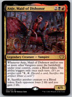 Anje, Maid of Dishonor 231 Innistrad: Crimson Vow Magic: The Gathering NM - Image 1