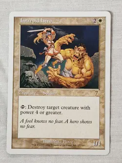 NM Intrepid Hero 7th Edition Mtg Magic the Gathering - Image 1
