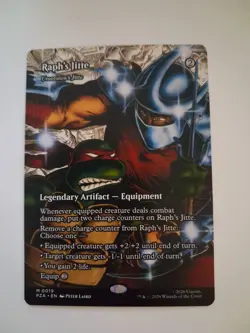 Raph's Jitte Borderless Poster NM Teenage Mutant Ninja Turtles TMNT MTG - Image 1
