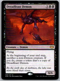 Dreadfeast Demon 108 Rare Innistrad: Crimson Vow Magic: The Gathering Near Mint - Image 1