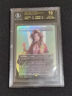 BGS Pristine 10 Black Label (POP 1), Aerith Gainsborough, Borderless Foil FF MTG - Image 1