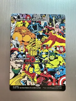 Anthem Of Champions - 85 - MTG: Marvel Super Heroes - Borderless Showcase - Image 1