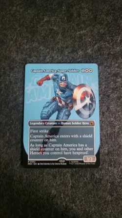 Captain America, Super-Soldier (Borderless) (0352) Marvel Super Heroes Non Foil - Image 1