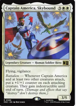 Captain America, Skybound 588 Commander: Marvel Super Heroes MTG NM - Image 1