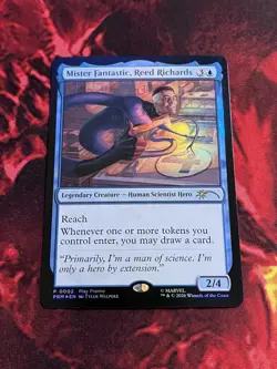 MTG Mister Fantastic Reed Richards Play Promo FOIL Marvel Super Heroes WPN - Image 1