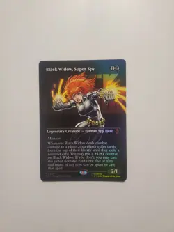 MTG: Black Widow, Super Spy (Borderless) (0364) Marvel Super Heroes Foil - Image 1