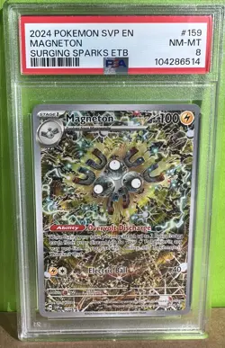 2024 Pokemon MAGNETON PROMO PSA 8 SSP ELITE TRAINER BOX Surging Sparks #159 - Image 1