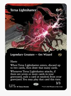 Tersa Lightshatter (Foil Borderless) MTG Tarkir TDM | Rare Orc Wizard Haste EDH - Image 3