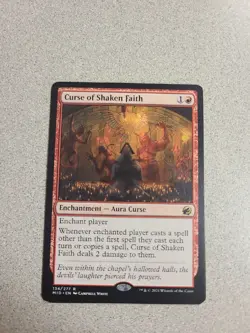 MTG Curse of Shaken Faith Innistrad: Midnight Hunt 134/277 Regular Rare NM - Image 1