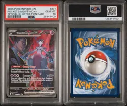 2025 POKEMON DRI EN-DESTINED RIVALS #231 TEAM ROCKET'S MEWTWO EX PSA 10 - Image 3