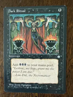 1x Dark Ritual Heavy Play MTG Magic - Ice Age M/HP Magic The Gathering - Image 1