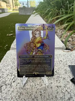 MTG Celes, Rune Knight (Borderless Foil) Commander: Final Fantasy 201 NM - Image 1