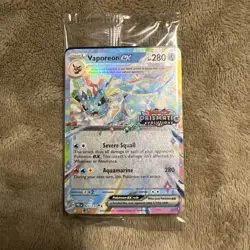 Stamped Vaporeon EX 023/131 Pokemon Prismatic Evolutions Surprise Box Sealed - Image 1