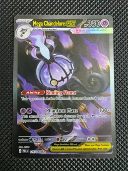 Mega Chandelure ex 115/084 Pitch Black Holo SIR - NM - Image 1