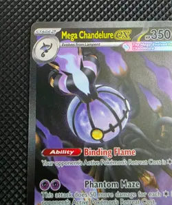 Mega Chandelure ex 115/084 Pitch Black Holo SIR - NM - Image 2