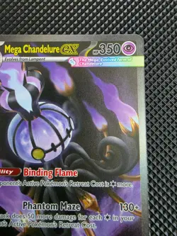 Mega Chandelure ex 115/084 Pitch Black Holo SIR - NM - Image 3