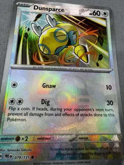Pokemon Card Dunsparce 079/131 Masterball Reverse Holo Prismatic Evolutions MINT - Image 3