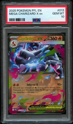 Pokemon Phantasmal Flames Mega Charizard X ex 013 PSA 10 - Image 1