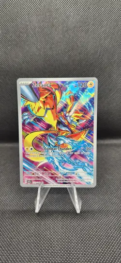Pokemon TCG Stellar Crown Zeraora Holo Rare Card Illustration 151/142 - Image 1