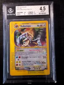 CRYSTAL KABUTOPS HOLO 150/144 SKYRIDGE 2003 CARTA POKEMON ITALIAN BGS 4.5 VG-EX+ - Image 2