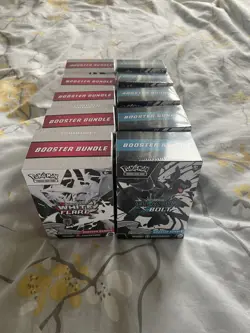 10x New & Sealed Pokemon TCG Black Bolt and White Flare Booster Bundle (5x each) - Image 1