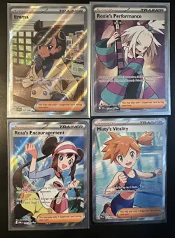Misty's Vitality 111/084 Rosa’s Encouragement 114/088 Pokemon Trainer Lot - Image 1