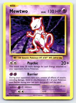 Mewtwo 51/108 Rare Evolutions Pokemon Lightly Played - Image 1