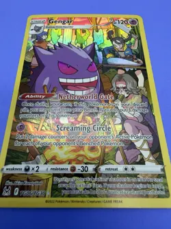 Pokemon Gengar 120 HP Ultra Rare Full Art Holo Swsh11 Lost Origin TG06/TG30 2022 - Image 4