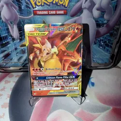 Pokemon Cosmic Eclipse "Charizard & Braixen GX" 22/236 / Ultra Rare / Near Mint - Image 1