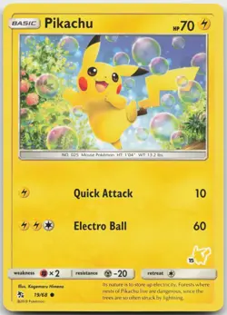 Pikachu 19/68 Hidden Fates Pokemon - Image 1