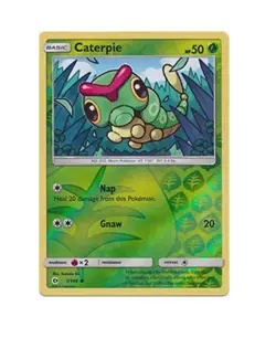 Pokemon - Caterpie - 1/149 - Reverse Holo - Sun & Moon - NM/M - Image 1