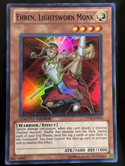 (3x) Yu-Gi-Oh! TCG Ehren, Lightsworn Monk 2011 Collectors Tins CT08-EN016 - Image 1