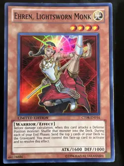 (3x) Yu-Gi-Oh! TCG Ehren, Lightsworn Monk 2011 Collectors Tins CT08-EN016 - Image 3