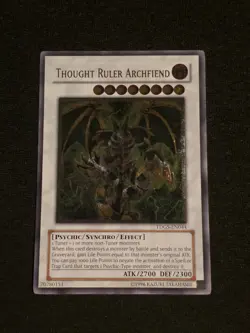 Yugioh Thought Ruler Archfiend TDGS-EN044 ULTIMATE RARE unlimited Light Play - Image 1