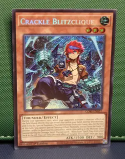 Yu-Gi-Oh! Chaos Origins Crackle Blitzclique Secret Rare Near Mint - Image 1