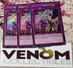 3x (M/NM) Ultimate Fire Formation - Sinto FIGA-EN021 Secret Rare 1st Ed. YuGiOh - Image 1