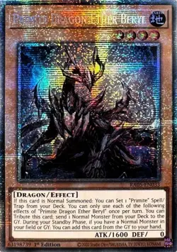 Yugioh! Primite Dragon Ether Beryl - RA05-EN033 - Starlight Rare - 1st Edition N - Image 1