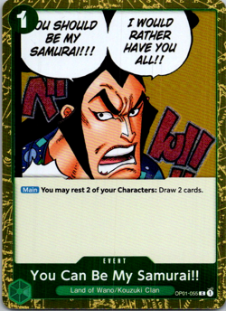 One Piece TCG You Can Be My Samurai!! OP01-055 Foil NM English - Image 1