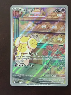 Pokemon TCG Fidough Scarlet & Violet Base Set Holo Illustration Card 213/198 NM - Image 1