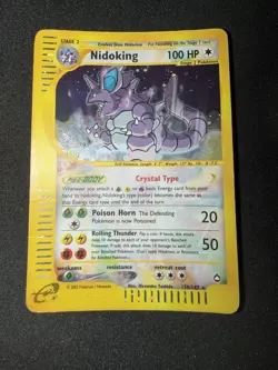 Nidoking - 150/147 - Pokemon Aquapolis Holo Crystal Card MP - Image 1