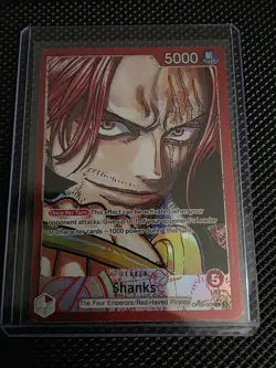 One Piece Card Shanks OP09-001 Alt Art Leader - Emperors in the New World Foil - Image 1