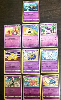 Pokemon Card Lot 19 Pink Beach Ocean Marill Slowking Clefairy Aesthetic Bundle - Image 3