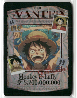 MONKEY D LUFFY WANTED TR TR-01 I'm Determined One Piece Anime Collectible Card - Image 1