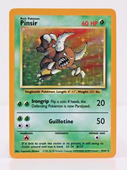 Pinsir 9/64 Holo Rare No Symbol Error Jungle Pokemon Card 1999 WOTC LP+ - Image 1