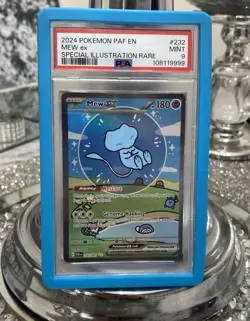 Pokemon Mew EX TCG Card 232/091 Paldean Fates Sir PSA 9 'Bubble Mew' 🫧 - Image 1
