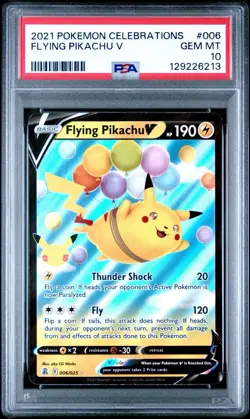 🔥HOT CARD! 2021 POKEMON CELEBRATIONS #006 FLYING PIKACHU V PSA 10 -SHIPS FAST! - Image 1