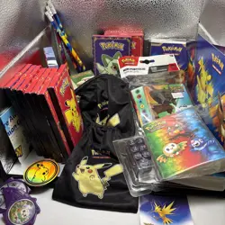 Pokemon TCG Accessories Lot - Many Items(Dice Bags,Toys,Dice,Stickers) No Cards - Image 1