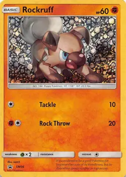 Rockruff - SM06 Holo Promo Sun & Moon Promo Pokemon Holo Lightly Played - Image 1