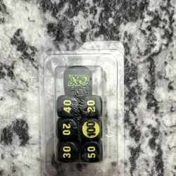 Pokemon TCG Damage Counter D6 Dice Set Black/Yellow/Green 16mm 7pc - Image 2